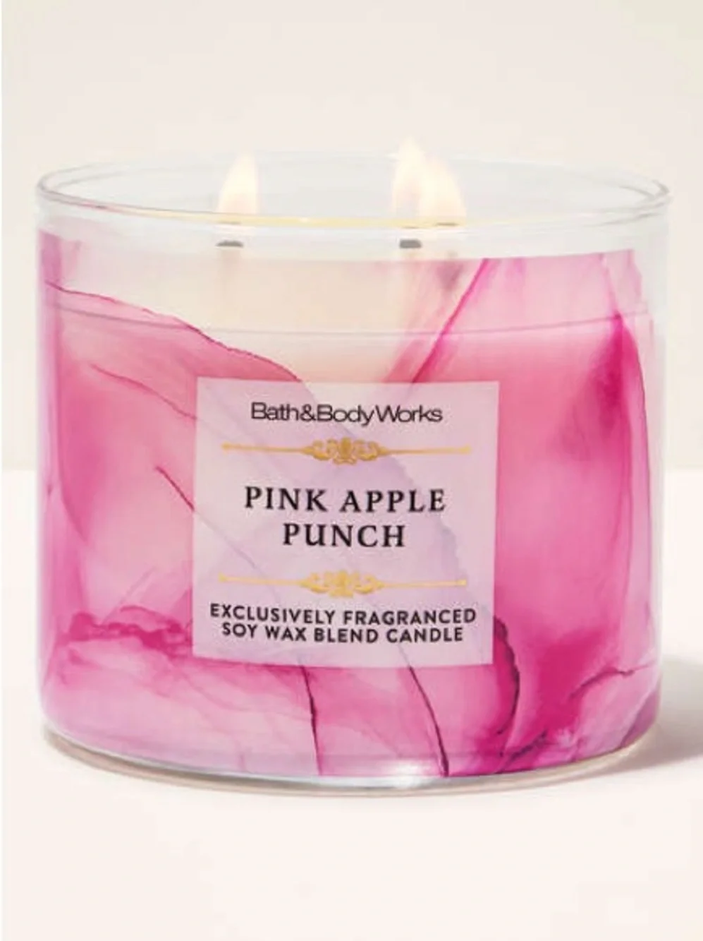 Bath & Body Works Pink Marble 3-Wick Candle